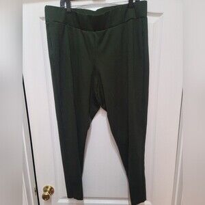 CJ Banks Signature Slimming Ponte Green Pants Size 2X